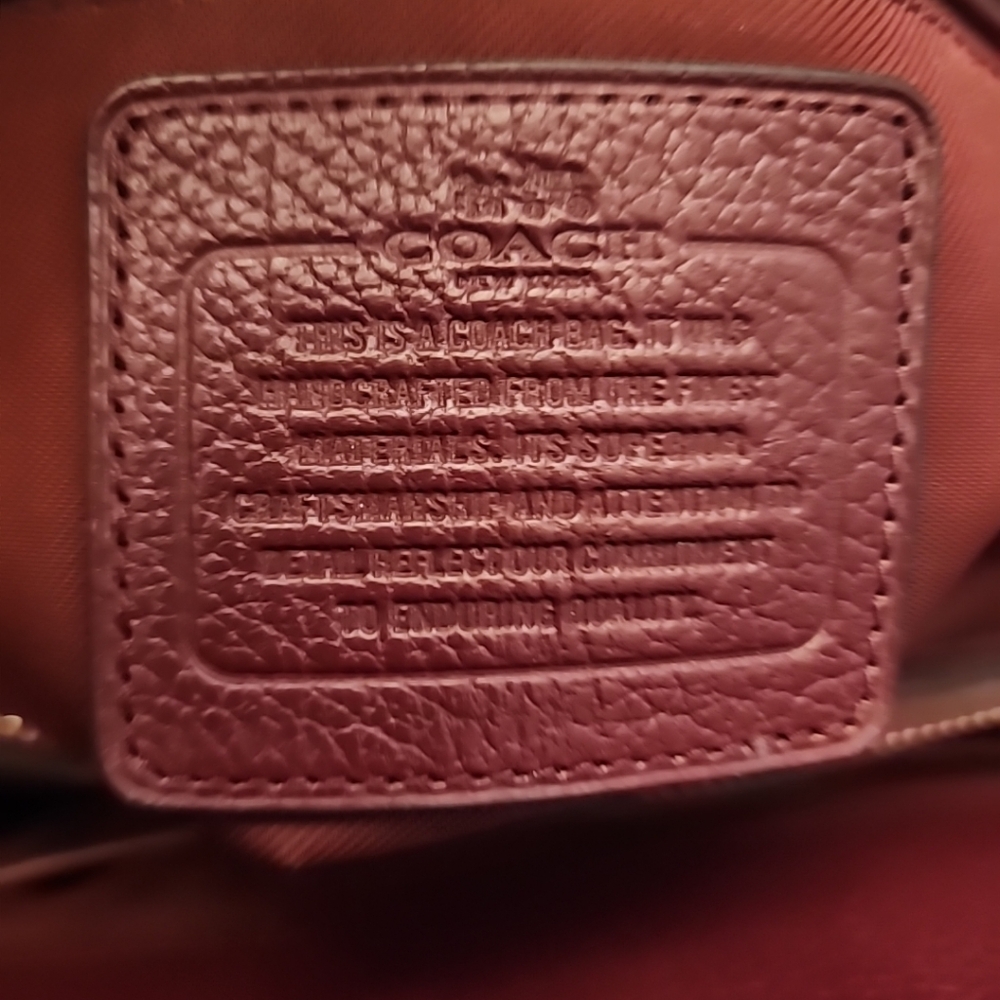 Coach Burgundy Leather Satchel - Picture 12 of 14